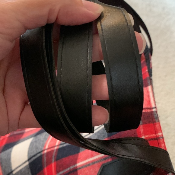 Yankee Candle Festive Plaid - Red, White & Dark Blue Tote Bag - NWOT - Picture 17 of 17